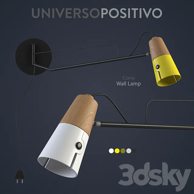 Universo Positivo Cone Wall Lamp 3DS Max Model