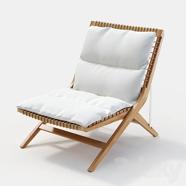 Unopiu Synthesis folding deckchair 3DS Max Model