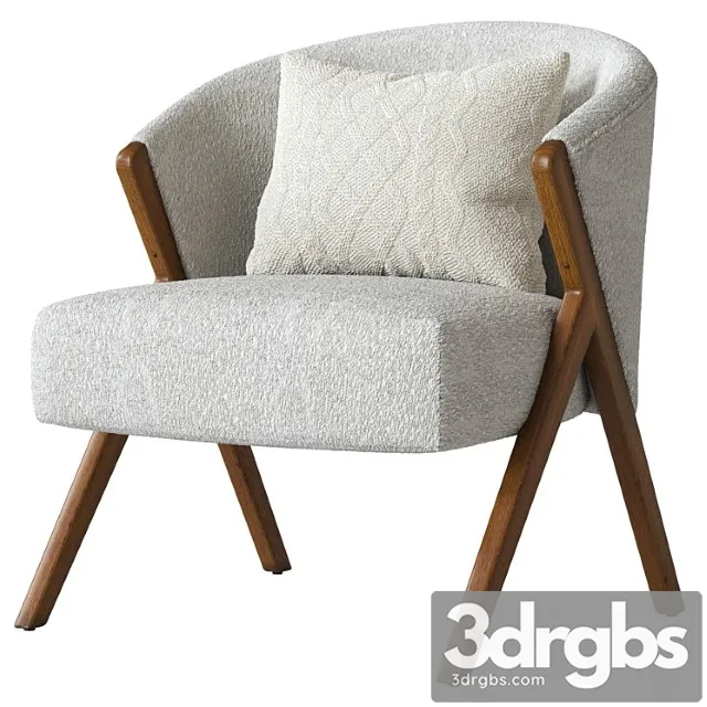 Upholstered boucle armchair zara home 2