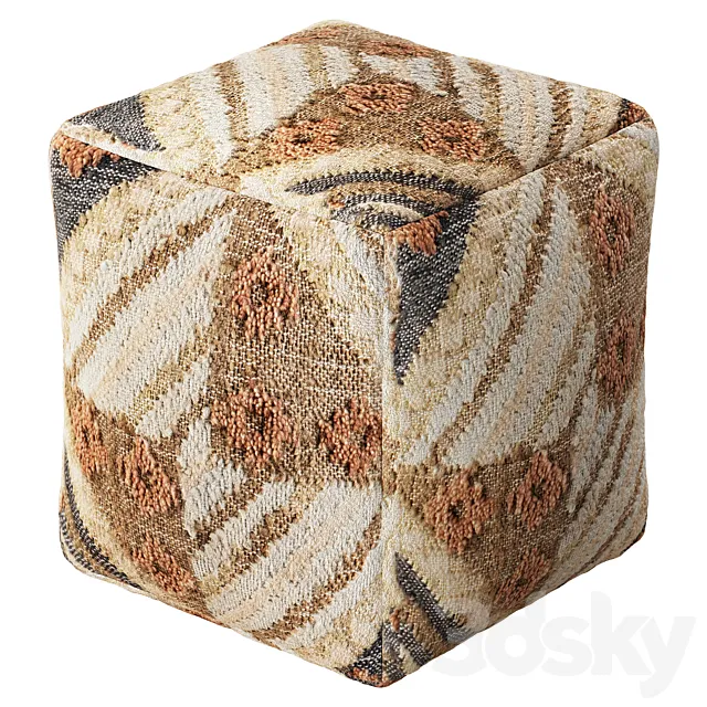 Upholstered Pouf 3ds Max