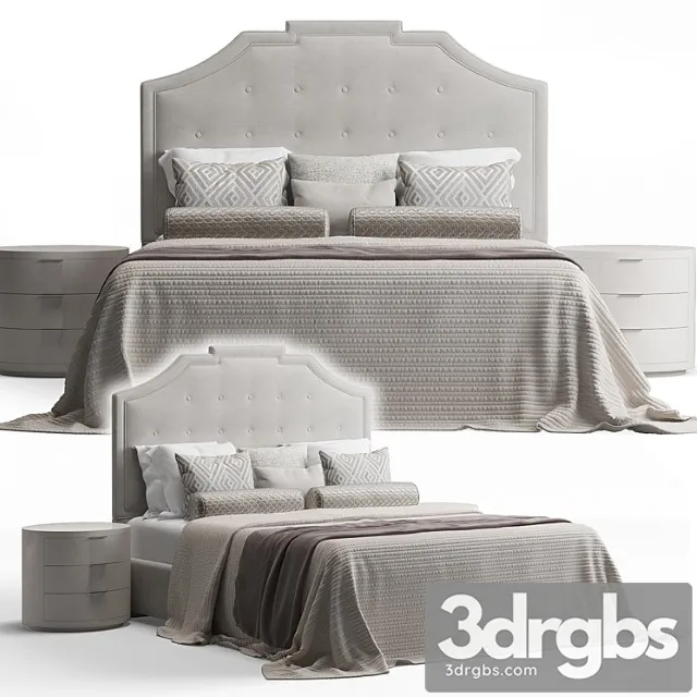 Upholstered rectangular bed