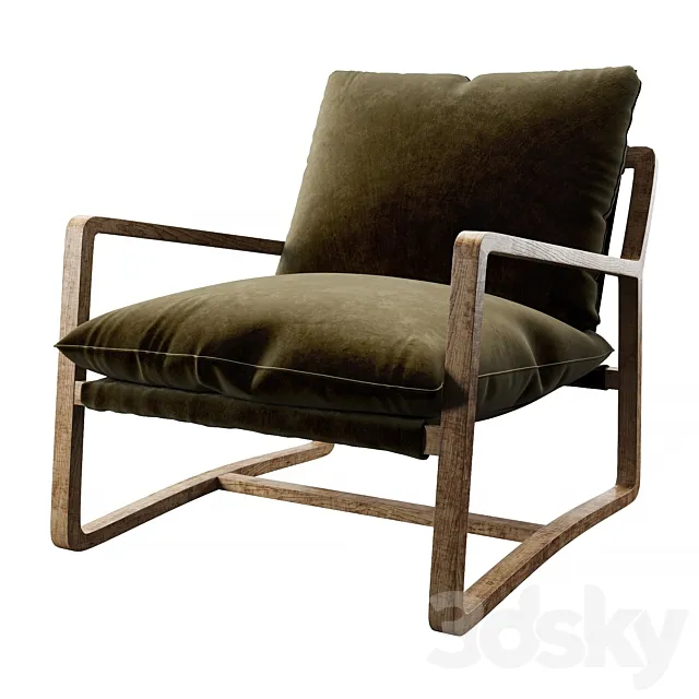Ura chair in Olive green 3DSMax File