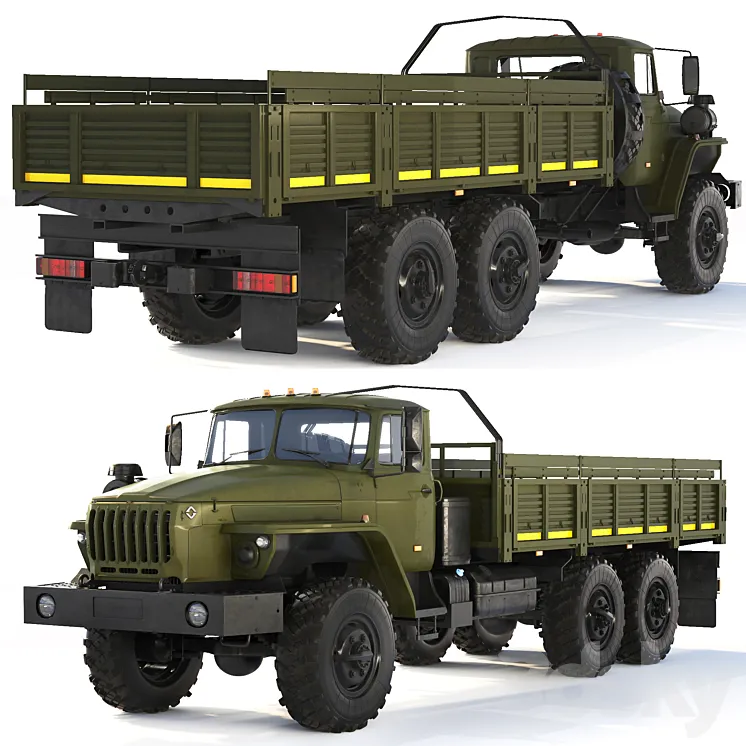 Ural 4320-0911 flatbed body 2015 3DS Max