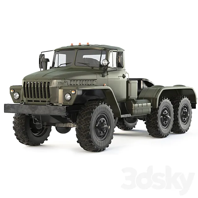 Ural 4420 truck tractor 1978 3dsMax Model