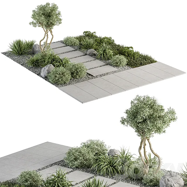 Urban Furniture _ Architecture Environment with Plants- Set 29 3DS Max Model