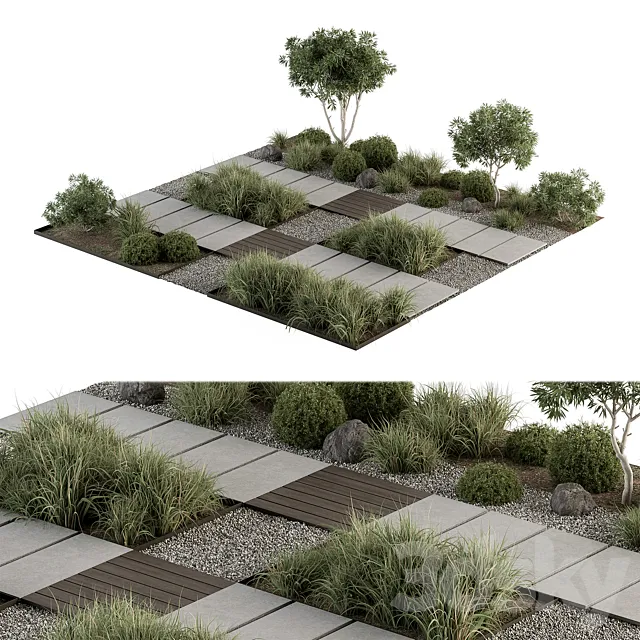 Urban Furniture _ Architecture Environment with Plants- Set 67 3dsMax Model