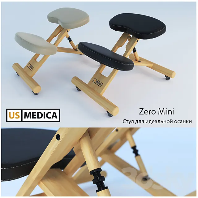 US MEDICA Zero Mini. Chair for perfect posture 3DSMax File