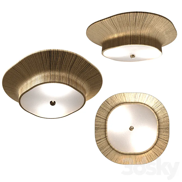 Utopia Round Sconce Gold designed by Kelly Wearstler 3DS Max