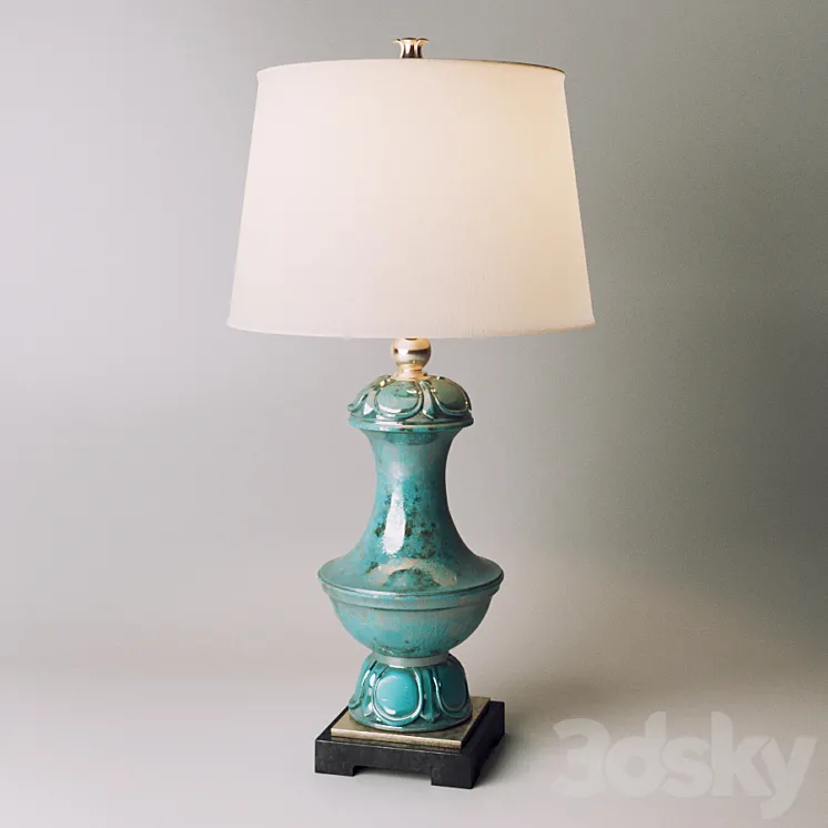 Uttermost 26347 Lynden Aged Blue Lamp 3DS Max