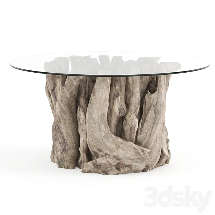 Uttermost Driftwood Coffee Table 3DS Max Model
