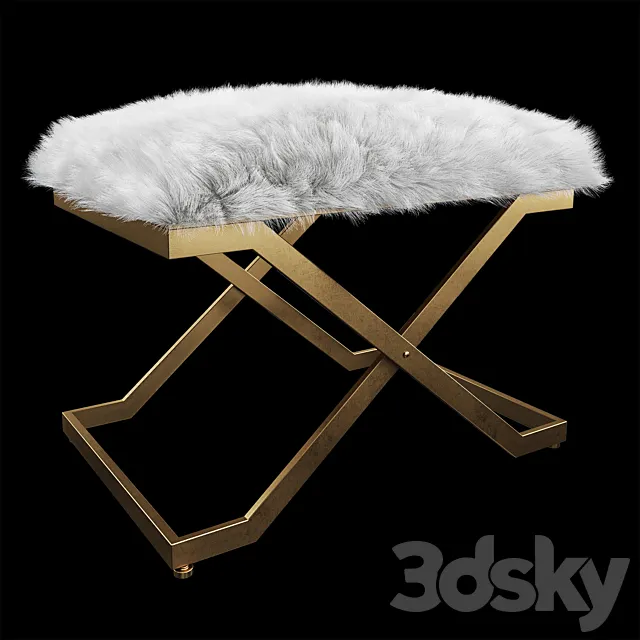 Uttermost Farran Fur Small Bench 3DSMax File