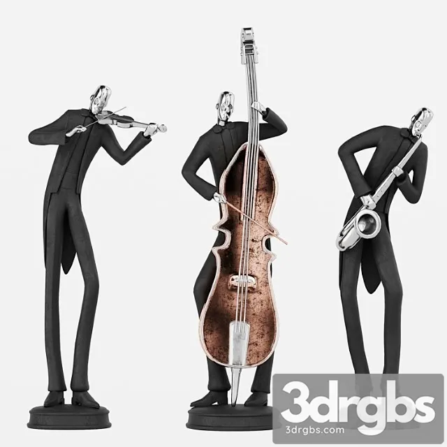 Uttermost musicians decorative figurines 3dsmax Download