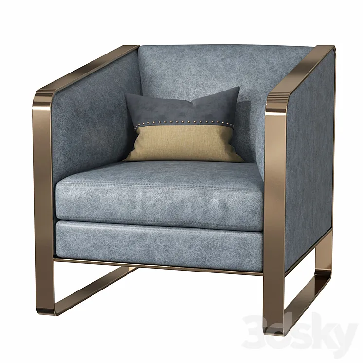 Uttermost Yvette Accent Chair 3DS Max Model