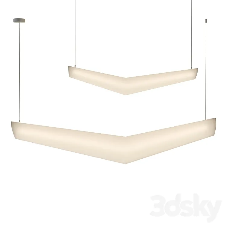 V-shape pendant lamp 3DS Max Model