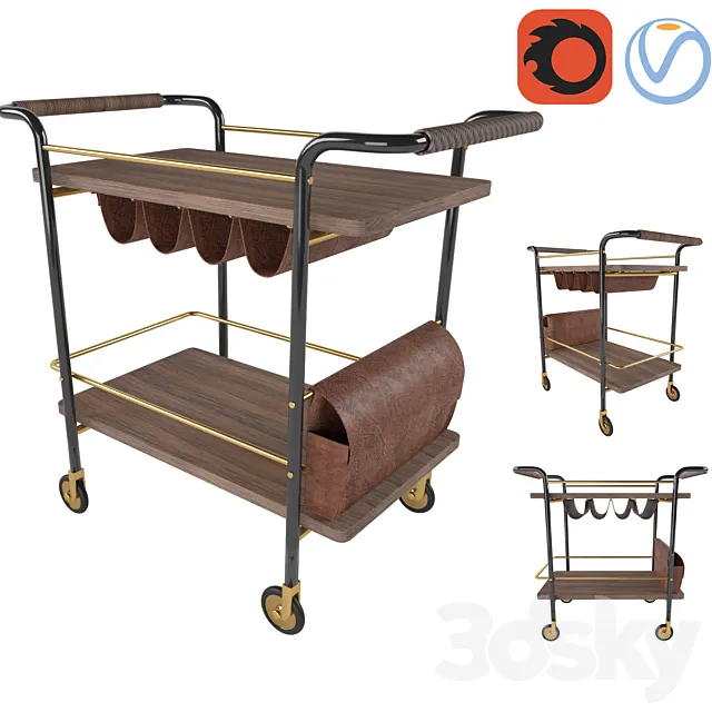 Valet bar cart 3DSMax File