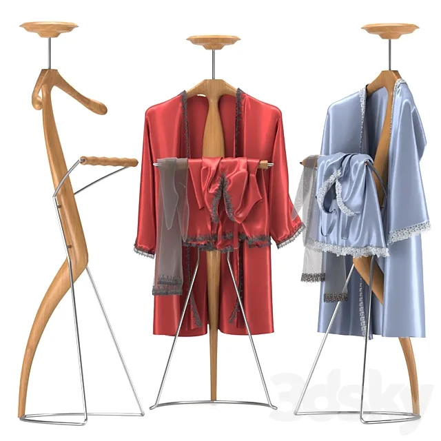 Valet stand Porada Sir-Bis 2 with peignoir and stockings 3ds Max