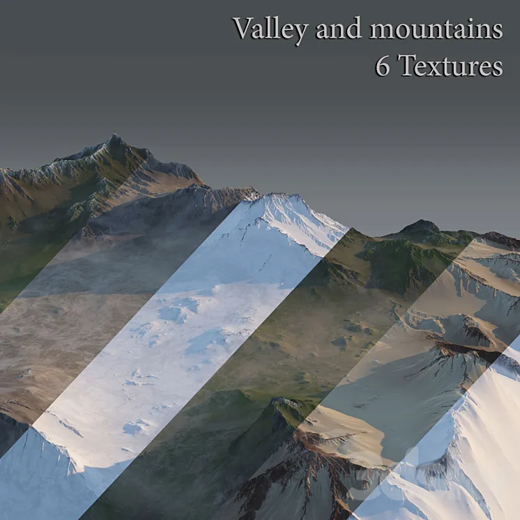 Valley and mountains 3DS Max