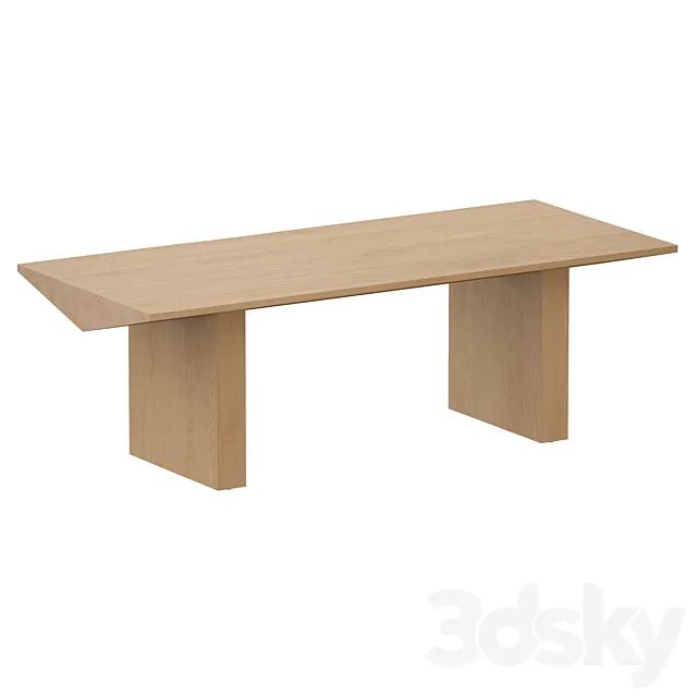 Van Natural Wood Dining Table (Crate and Barrel) 3ds Max