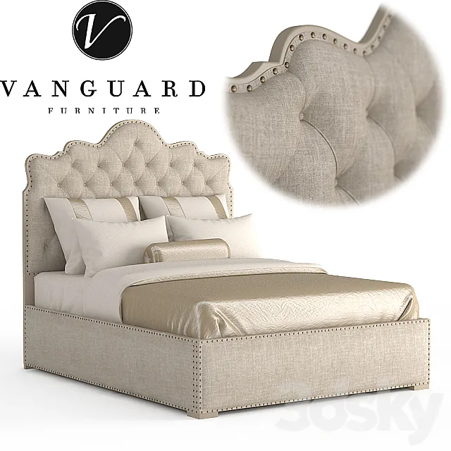 Vanguard Furniture | Flora Queen Bed 3ds Max