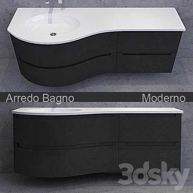 Vanity washbasin Arredo Bagno Moderno 3DSMax File