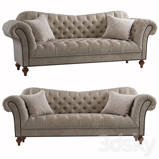 vanna Brussel Tufted sofa 3ds Max