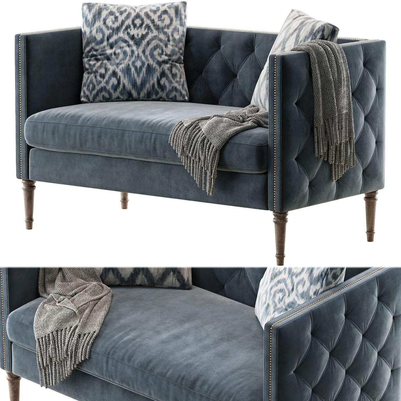 Vanves chesterfield settee 3dsMax Model