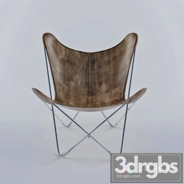Vaqueta Whisky Leather Butterfly Chair 3dsmax Download