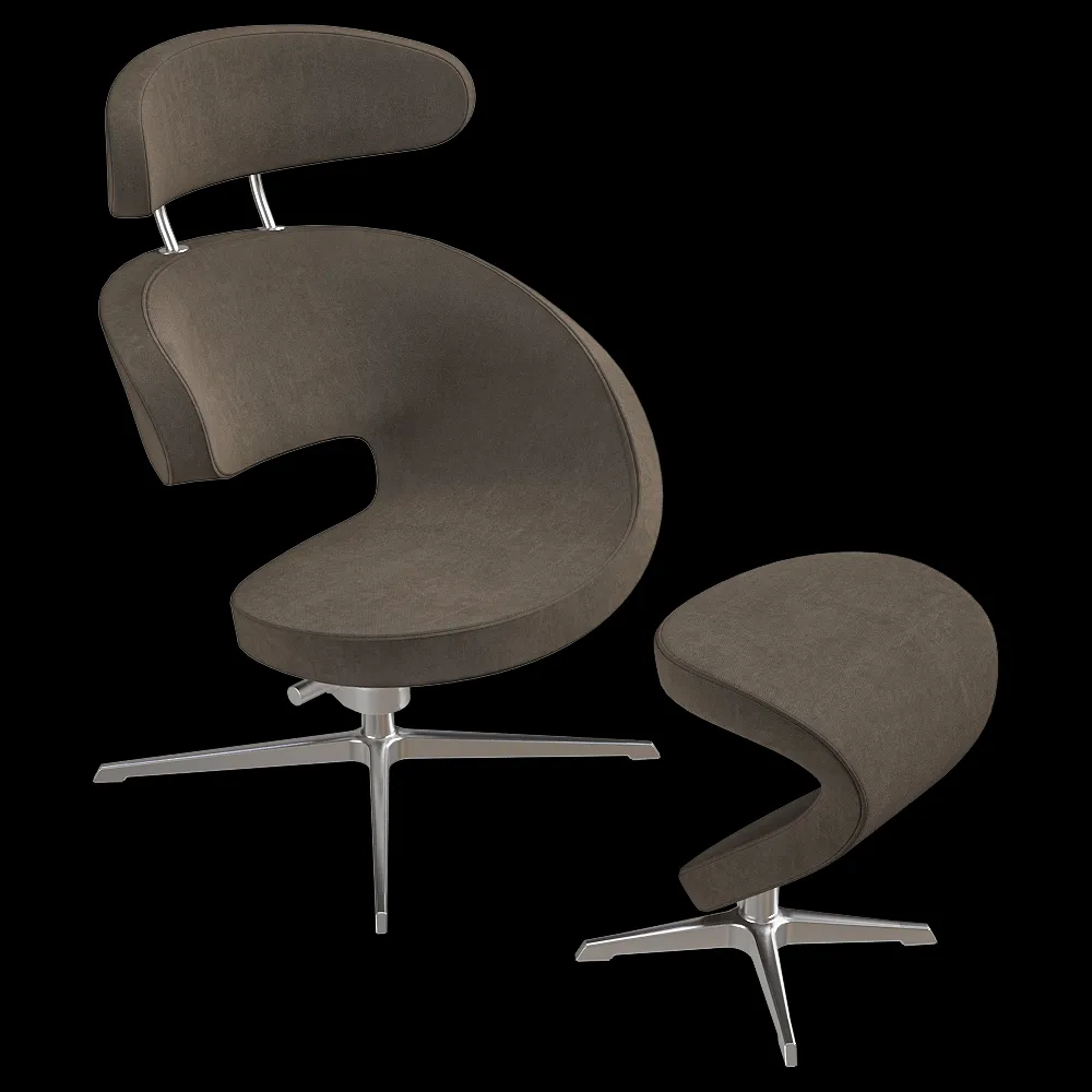 Varier – Chair and footstool Peel 3ds Max