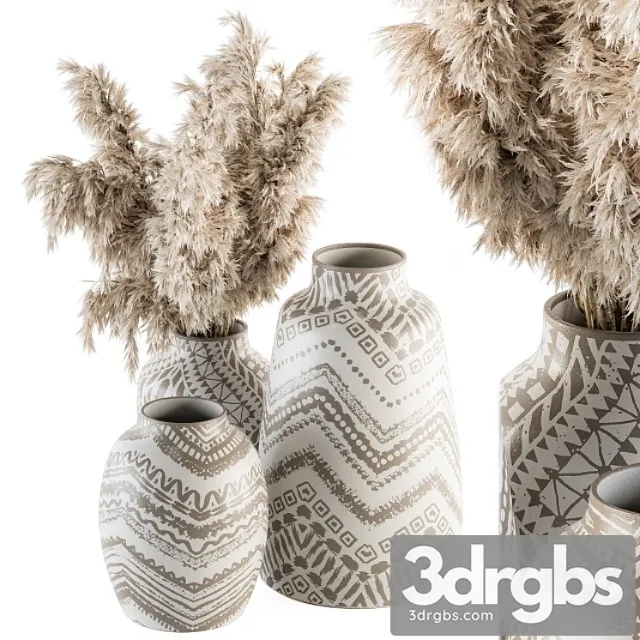 Vase and Plant Decorative Set Set 84 3dsmax Download