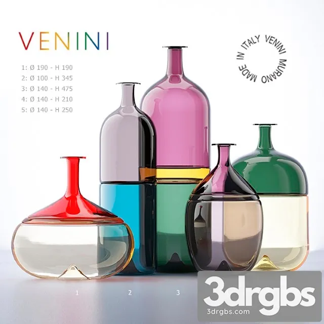 Vase Bolle Bottles Venini 3dsmax Download