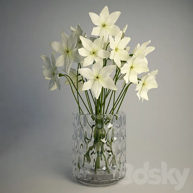 Vase Godkanna & Narcissus 3ds Max