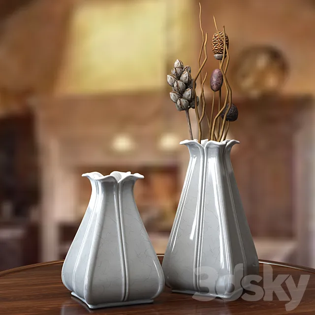 Vase gray with craquelure 3DSMax File