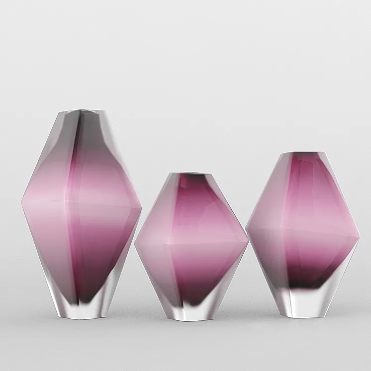 Vase handmade frosted glass 3DS Max