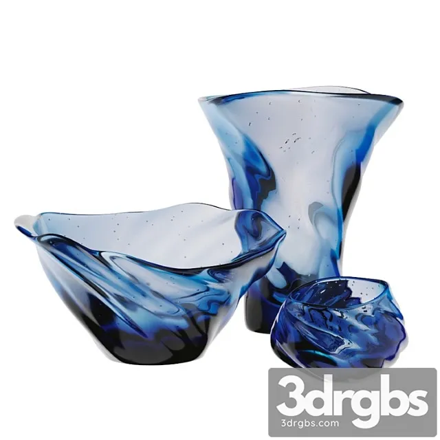 Vase Murano decor vase set 3dsmax Download