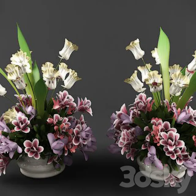 Vase with a bouquet 3DSMax File