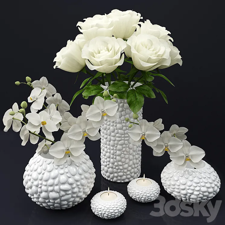 Vase with flowers 3DS Max