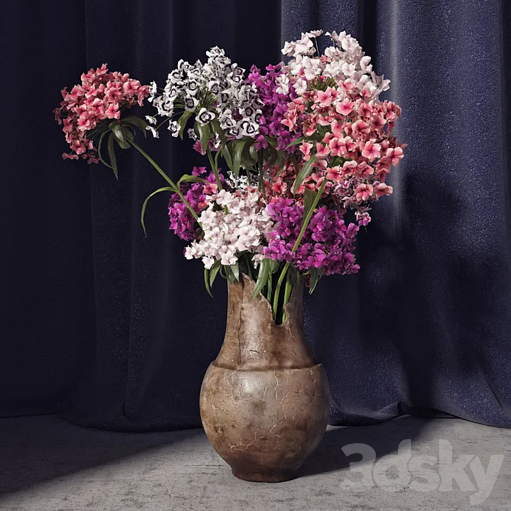 Vase with flowers 3DS Max