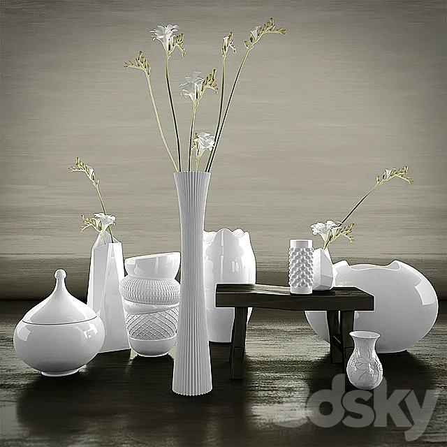 vase with flowers 3DSMax File