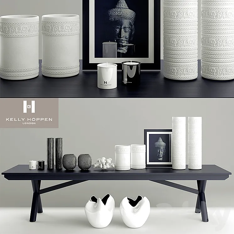 Vases and candles site kelly hoppen 3DS Max