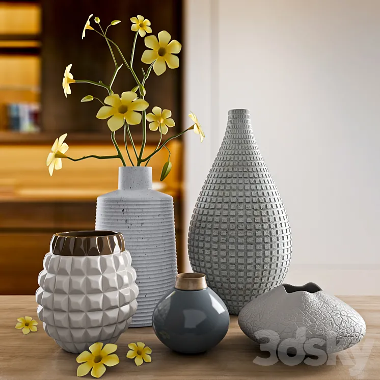 Vases and flower pots 3DS Max