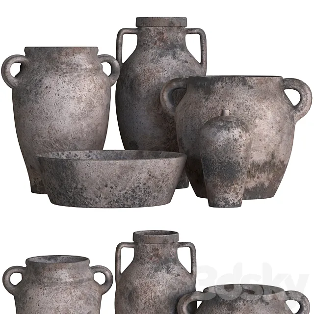 Vases set 08 3ds Max