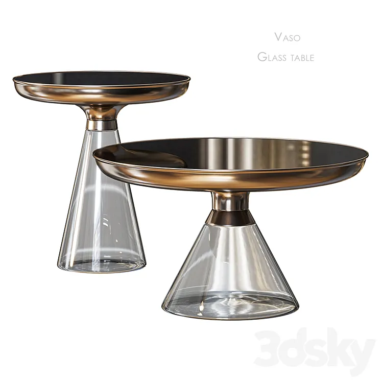 Vaso Glass Cosmorelax coffee table 3DS Max Model