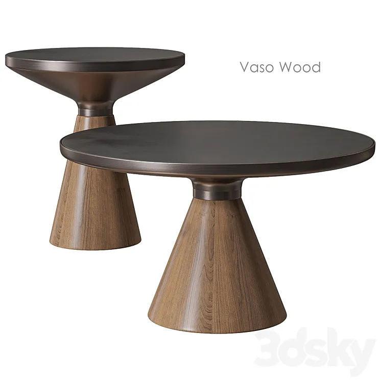 Vaso Wood Coffee table by Cosmo 3DS Max