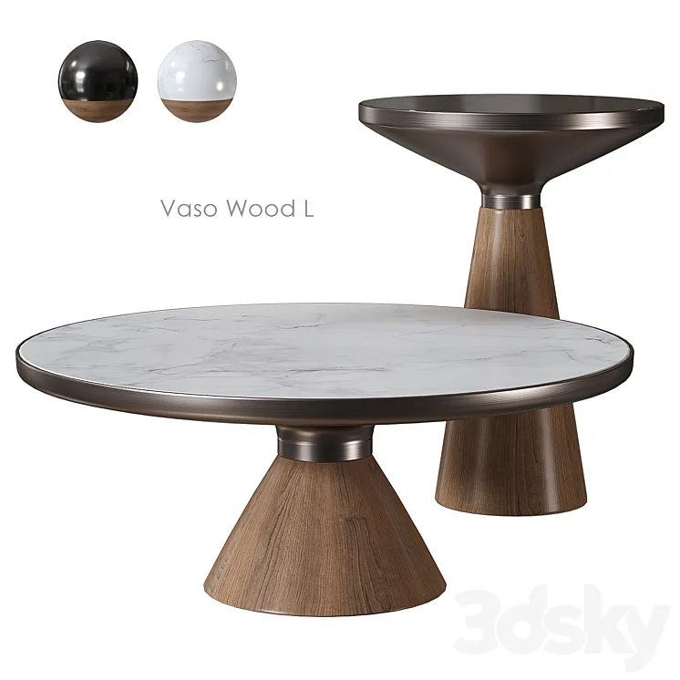 Vaso Wood L Coffee table from SKANDI FURNITURE 3DS Max Model