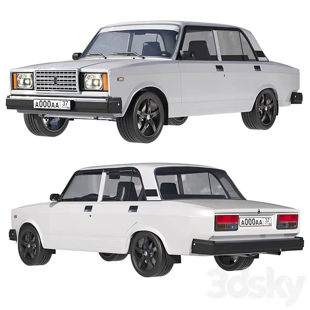 VAZ 2107 White 3dsMax Model