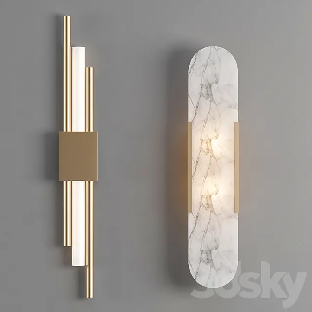 Vb sconce 3 Set 3ds Max