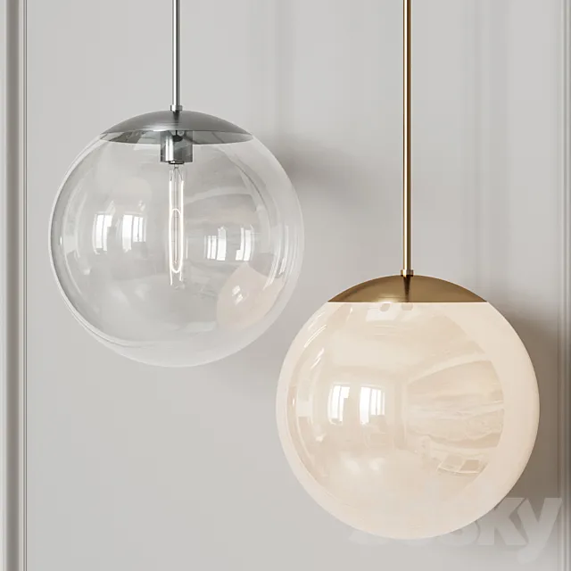 Vega Indoor-Outdoor Brass Gold and Black Nickel Pendant Light 3DS Max Model