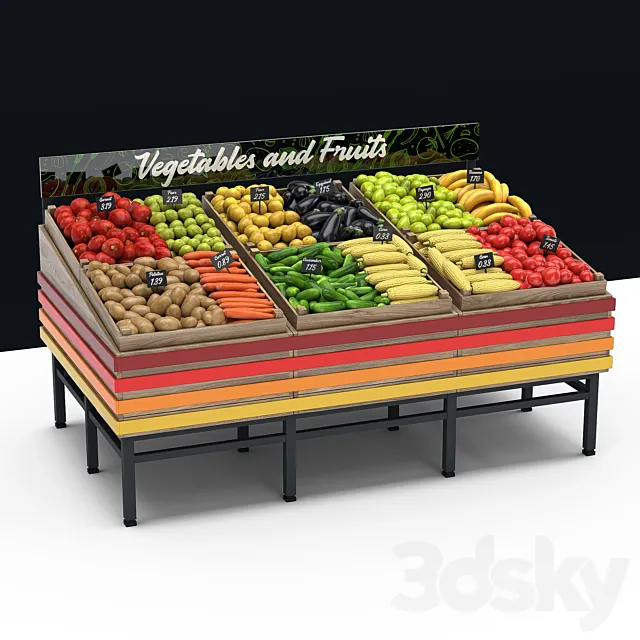 Vegetable Breakdown 2 3DS Max Model