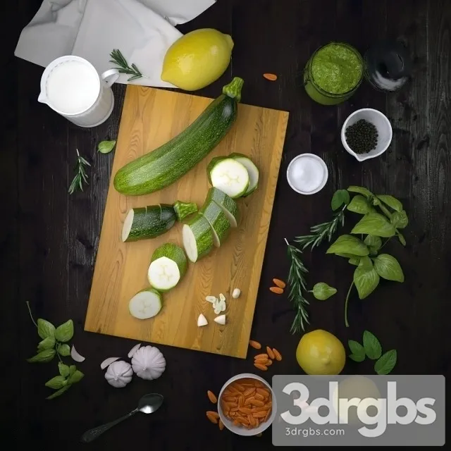 Vegetables Decor Kitchen 3dsmax Download