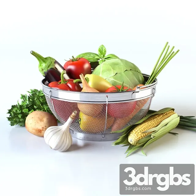 Vegetables In The Basket 3dsmax Download